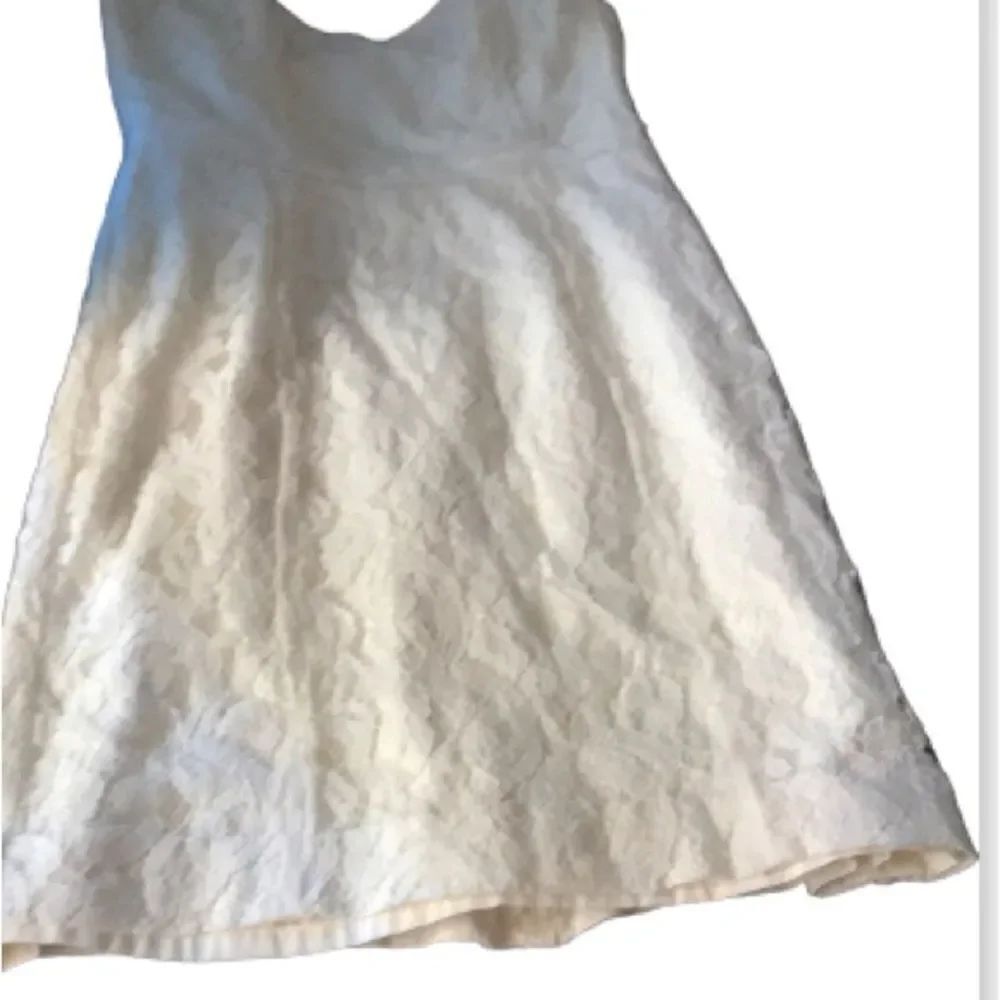 J crew size 6 ivory lace lined dress great condition